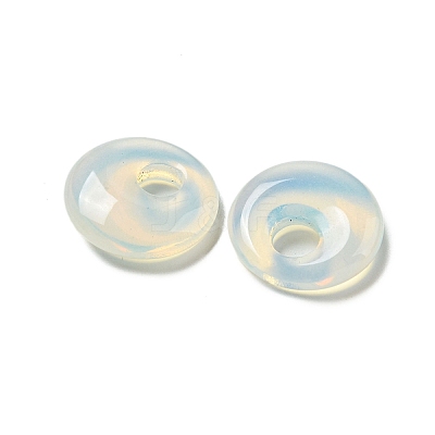 Opalite Donut/Pi Disc Charms G-G142-02V-1