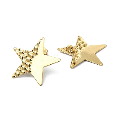 Ion Plating(IP) 201 Stainless Steel Stud Earrings EJEW-K270-25G-1