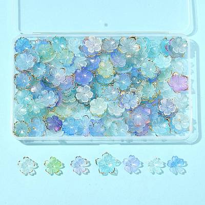 Mixed Styles Acrylic Bead Caps OACR-FS0002-51A-1