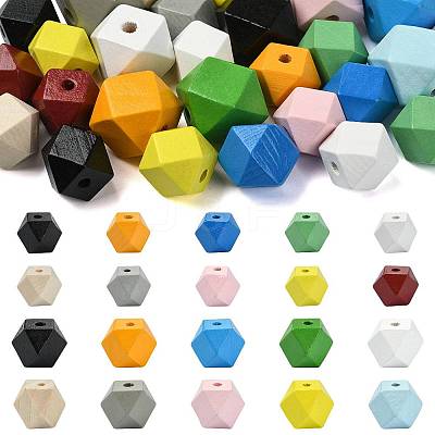 20Pcs 10 Colors Wood Beads WOOD-FS0002-58-1