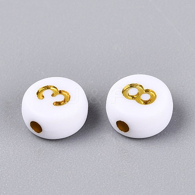 Opaque Acrylic Beads SACR-Q001-12E-1