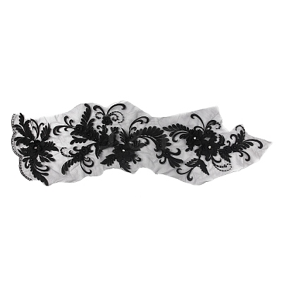 3D Flower Organgza Polyester Embroidery Ornament Accessories DIY-WH0308-243E-1