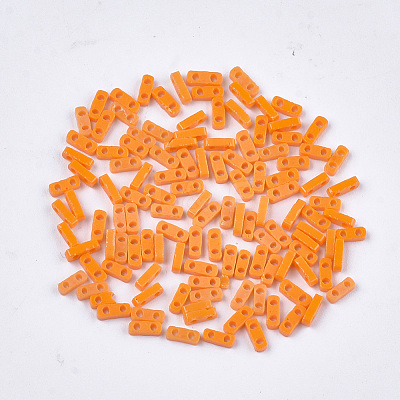 2-Hole Opaque Glass Seed Beads SEED-S023-21A-01-1