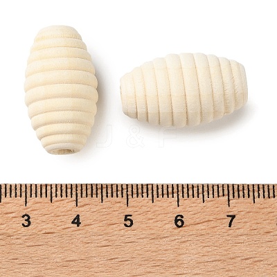 Spray Painted Wooden European Beads WOOD-A029-04D-1