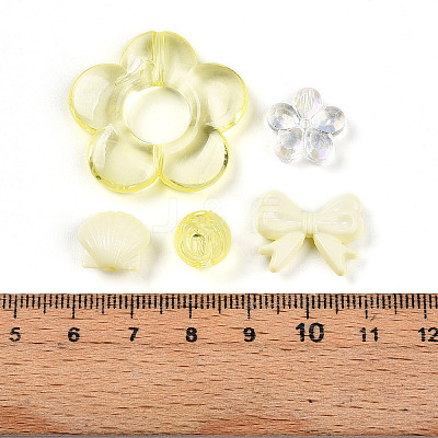 Transparent & Opaque Acrylic Beads TACR-T028-26B-1
