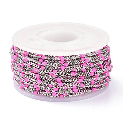 304 Stainless Steel Enamel Curb Chains CHS-P013-01P-07-1
