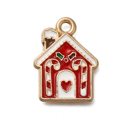 Christmas Theme Alloy Enamel Pendants ENAM-S021-03G-1