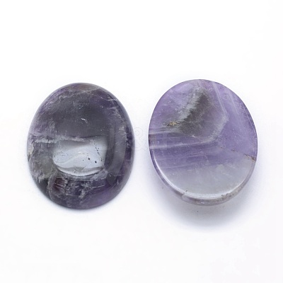 Natural Amethyst Cabochons G-P393-I20-1