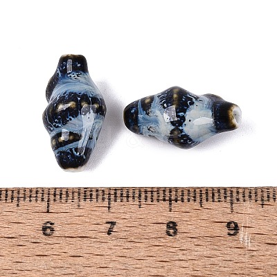 Vintage Handmade Porcelain Beads PORC-Q006-08P-1