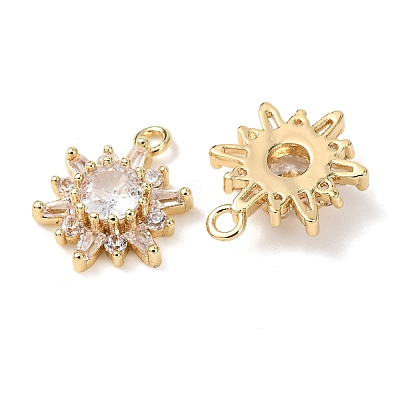 Brass Micro Pave Cubic Zirconia Pendants KK-A295-05G-1