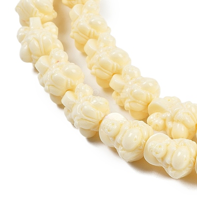 Synthetic Coral Carved Beads Strands CORA-C003-02-1