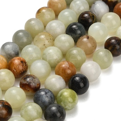 Natural Butter Jade Beads Strands G-C289-B03-10mm-1