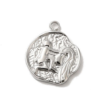 304 Stainless Steel Pendants STAS-B074-08P-01-1