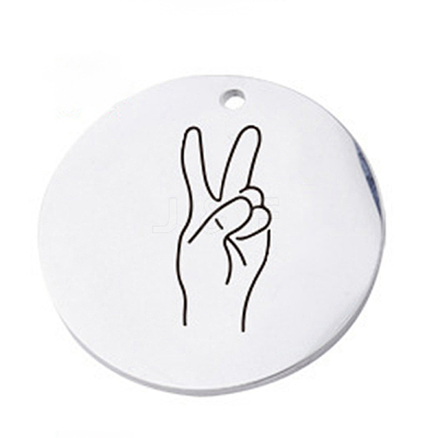 304 Stainless Steel Pendants FIND-CJC0003-06D-1