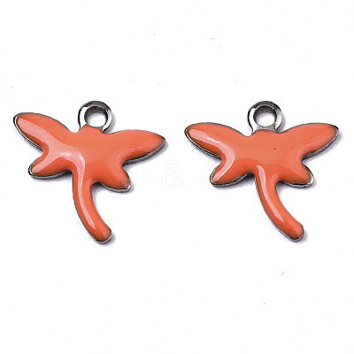 Autumn Theme 201 Stainless Steel Enamel Charms STAS-N088-19K-1
