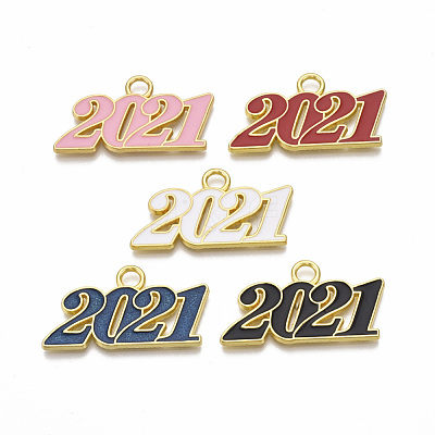 Alloy Enamel Pendants X-PALLOY-T078-03-1