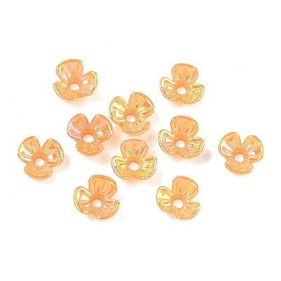 UV Plating Opaque Acrylic Bead Cap OACR-K001-39-1