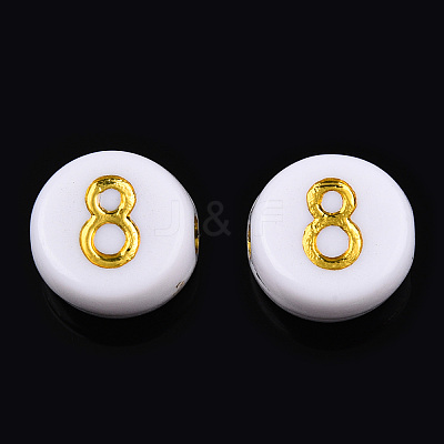 Plating Acrylic Beads X-PACR-R243-02-1
