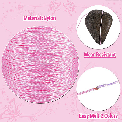 6Rolls 6 Colors Nylon Braided Cord NWIR-TA0001-46B-1