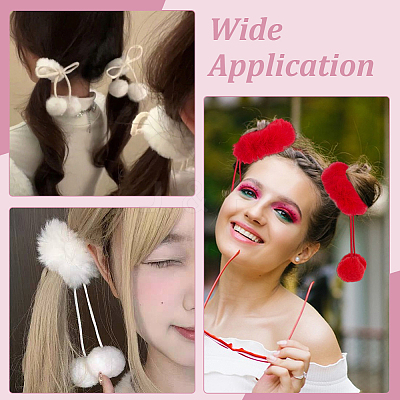 Fur Plush Elastic Hair Accessories OHAR-PH0001-35A-1