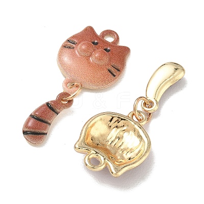 Spray Painted Alloy Enamel Pendants ENAM-K076-38G-01-1