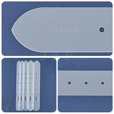 5Pcs PVC Plastic Belt Holes Templates TOOL-CY0001-03-1