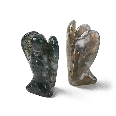 Natural Moss Agate Carved Angle Figurines GG-CBA9C2C-A15-1
