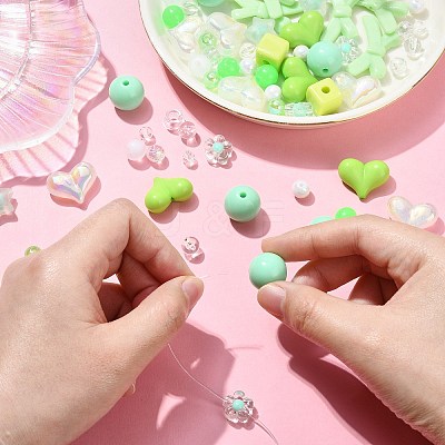 About 150pcs DIY Acrylic & Plastic Beads Jewelry Making Finding Kit DIY-CJ0002-33-1