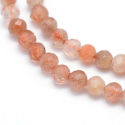 Natural Sunstone Beads Strands G-E411-13A-3mm-1