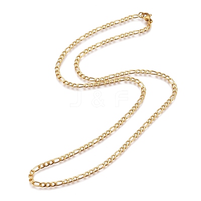 304 Stainless Steel Figaro Chain Necklaces NJEW-I065-33-G-1