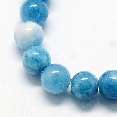 Natural Dyed Persian Jade Gemstone Bead Strands G-R271-6mm-XP15-1