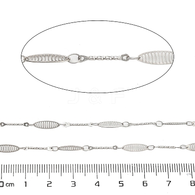 304 Stainless Steel Oval & Bar Link Chains CHS-A016-56P-A-1