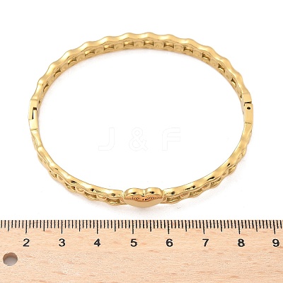 304 Stainless Steel Hinged Bangles for Women AJEW-P127-27G-1