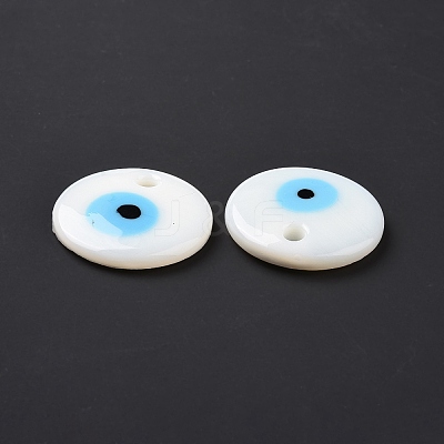 Handmade Lampwork Evil Eye Pendants X-LAMP-E106-02A-01-1
