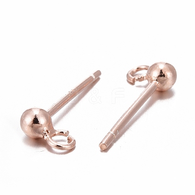 925 Sterling Silver Ear Stud Findings STER-K167-042A-RG-1