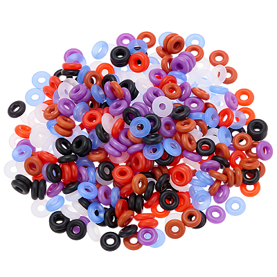 450Pcs 6 Colors Rubber O Rings KY-CP0001-31-1