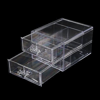 4-Grid Acrylic Jewelry Storage Drawer Boxes CON-K002-01A-1