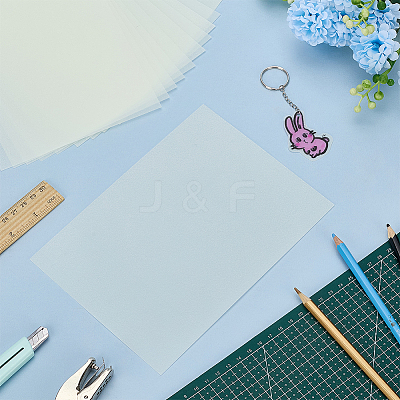 Luminous Glow in the Dark Rectangle Plastic Heat Shrink Sheets Film DIY-WH0591-254B-1