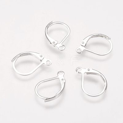 Brass Leverback Earring Findings KK-H670-S-NF-1
