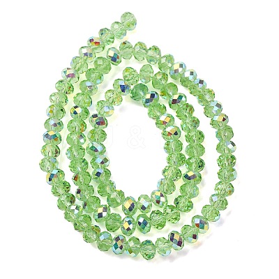 Electroplate Transparent Glass Beads Strands EGLA-A046-01B-04-1