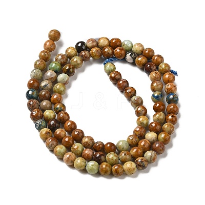 Natural Yellow Chrysocolla Beads Strands G-H298-A07-01-1