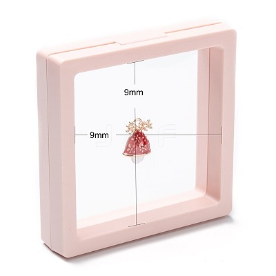 Square Transparent PE Thin Film Suspension Jewelry Display Box X1-CON-D009-01A-04-1