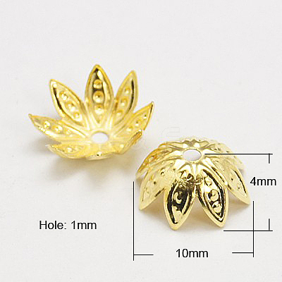 Iron Bead Caps IFIN-D030-10x4mm-G-1