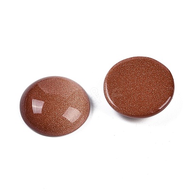 Synthetic Goldstone Cabochons G-T020-18mm-43-1