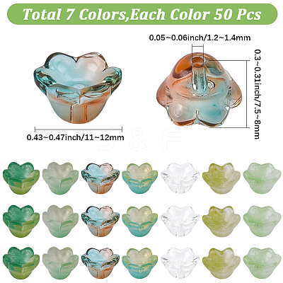 350Pcs 7 Styles Glass Beads GLAA-SC0003-44-1