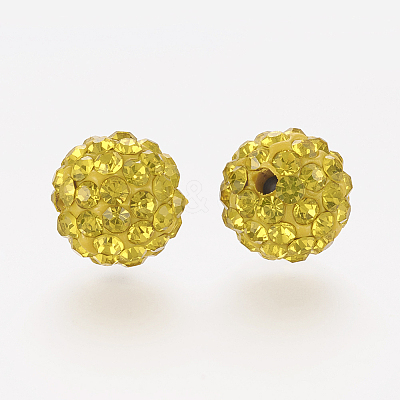 Polymer Clay Rhinestone Beads X-RB-K050-10mm-C29-1