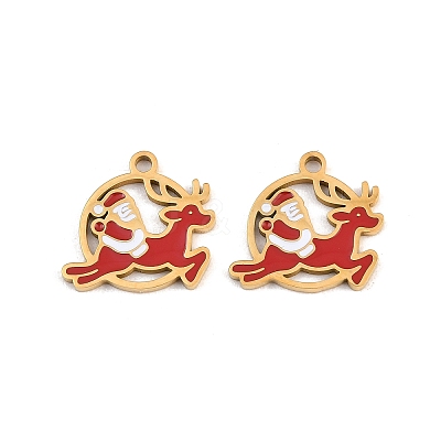 304 Stainless Steel Enamel Pendants SA-CBA85C0-01A-G-1