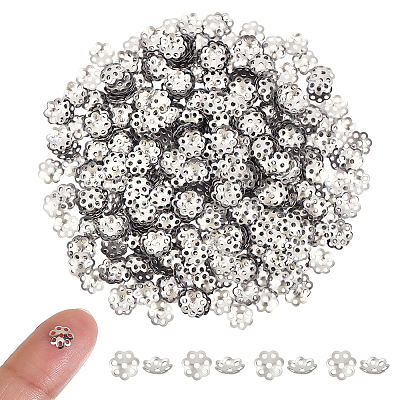 1000Pcs 316 Surgical Stainless Steel Bead Caps STAS-ME0003-22-1