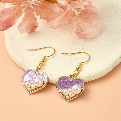 Light Gold Alloy Enamel Pendants ENAM-YW0003-71-1