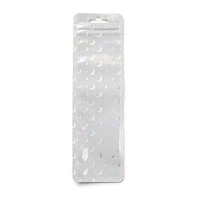 Rectangle Glitter Holographic Plastic Yin-yang Zip Top Gift Bags OPP-E004-01C-D02-1